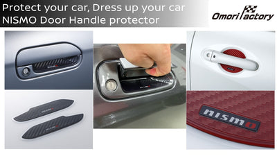 NISMO door handle protector makes your car stylish covering scratches around the door handle.