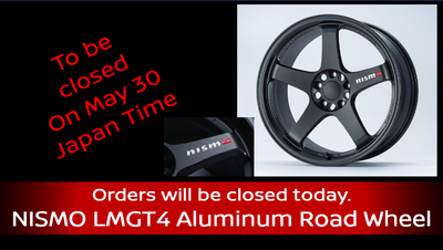Order will be closed soon!  NISMO LMGT4 ALUMINUM ROAD WHEEL MACHINING LOGO VERSION